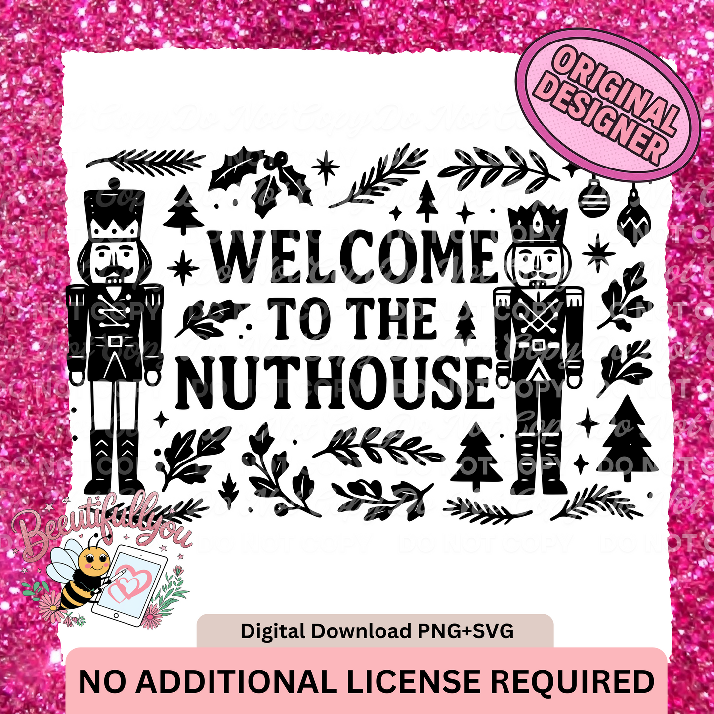 Welcome to the Nuthouse PNG SVG | Funny Christmas Nutcracker Holiday Decor Digital Download