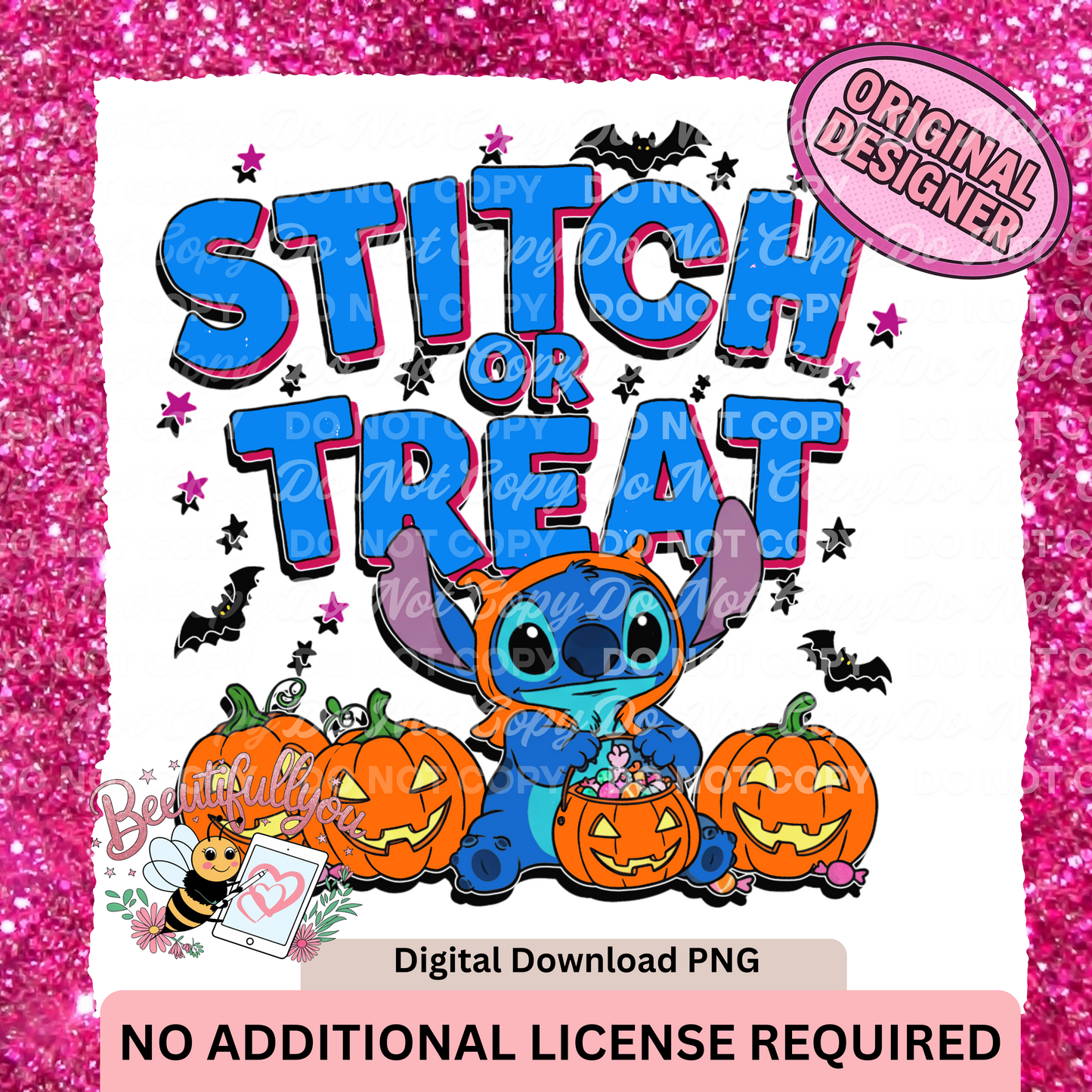 Stitch or Treat Halloween PNG