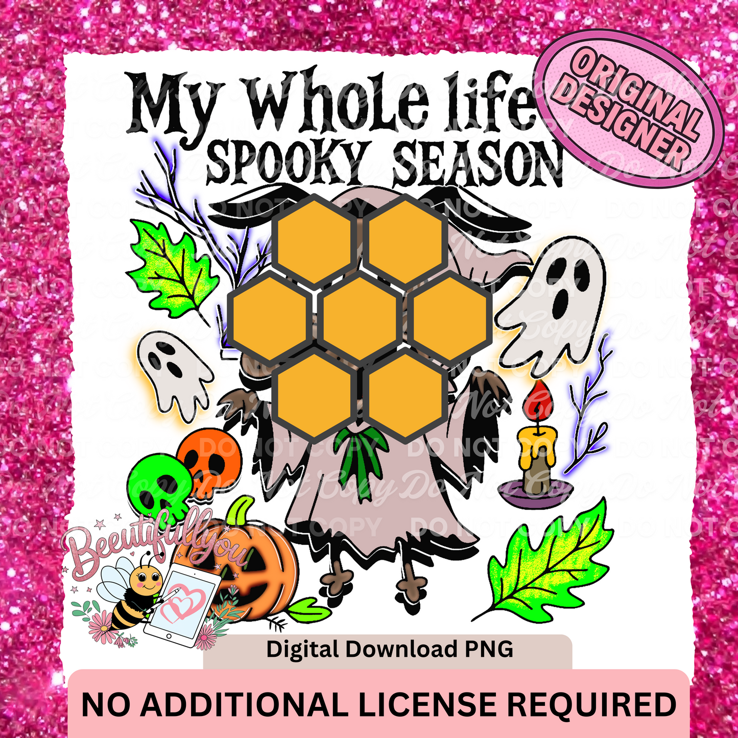 My Whole Life Is Spooky Season PNG + Matching Seamless