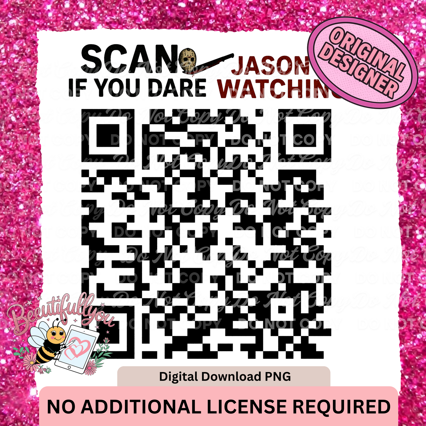 Jason QR Code PNG β Scan If You Dare Horror Digital Download β Friday the 13th Halloween