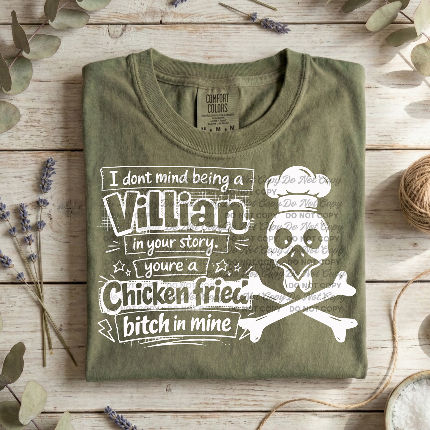 I Don’t Mind Being the Villain | Chicken Fried Bitch | Funny Chicken Skull Design