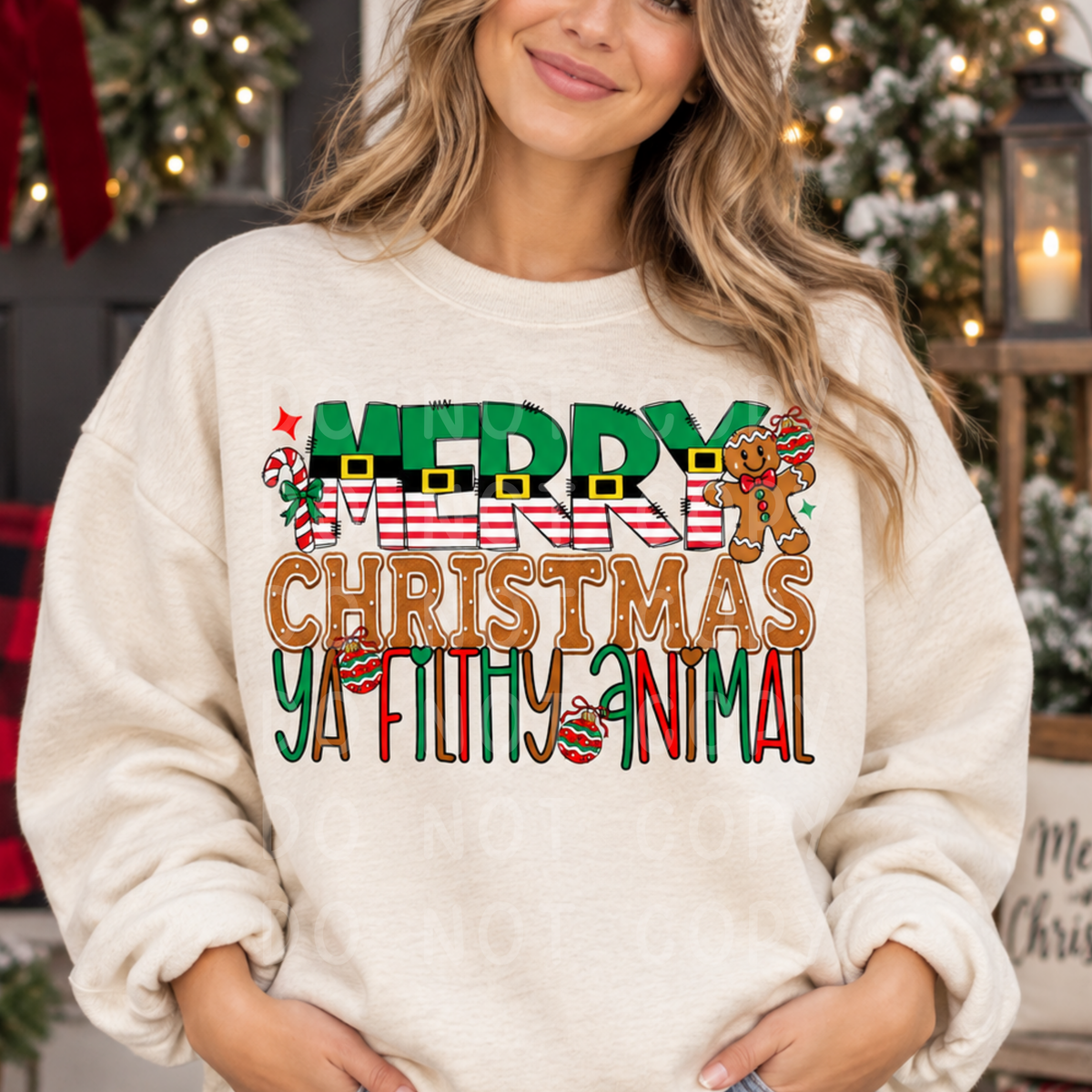 Merry Christmas Ya Filthy Animal Christmas PNG Design