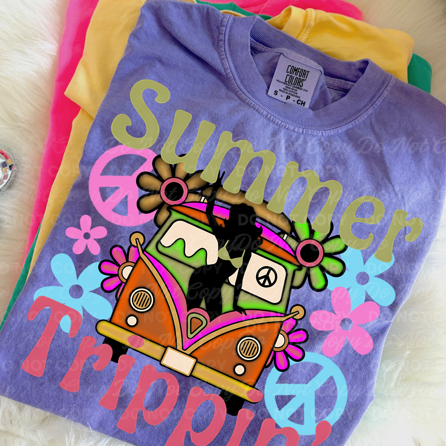 Summer Trippin PNG | Retro Hippie Van Summer Shirt Design | Groovy Peace Bus Sublimation & DTF Design Download