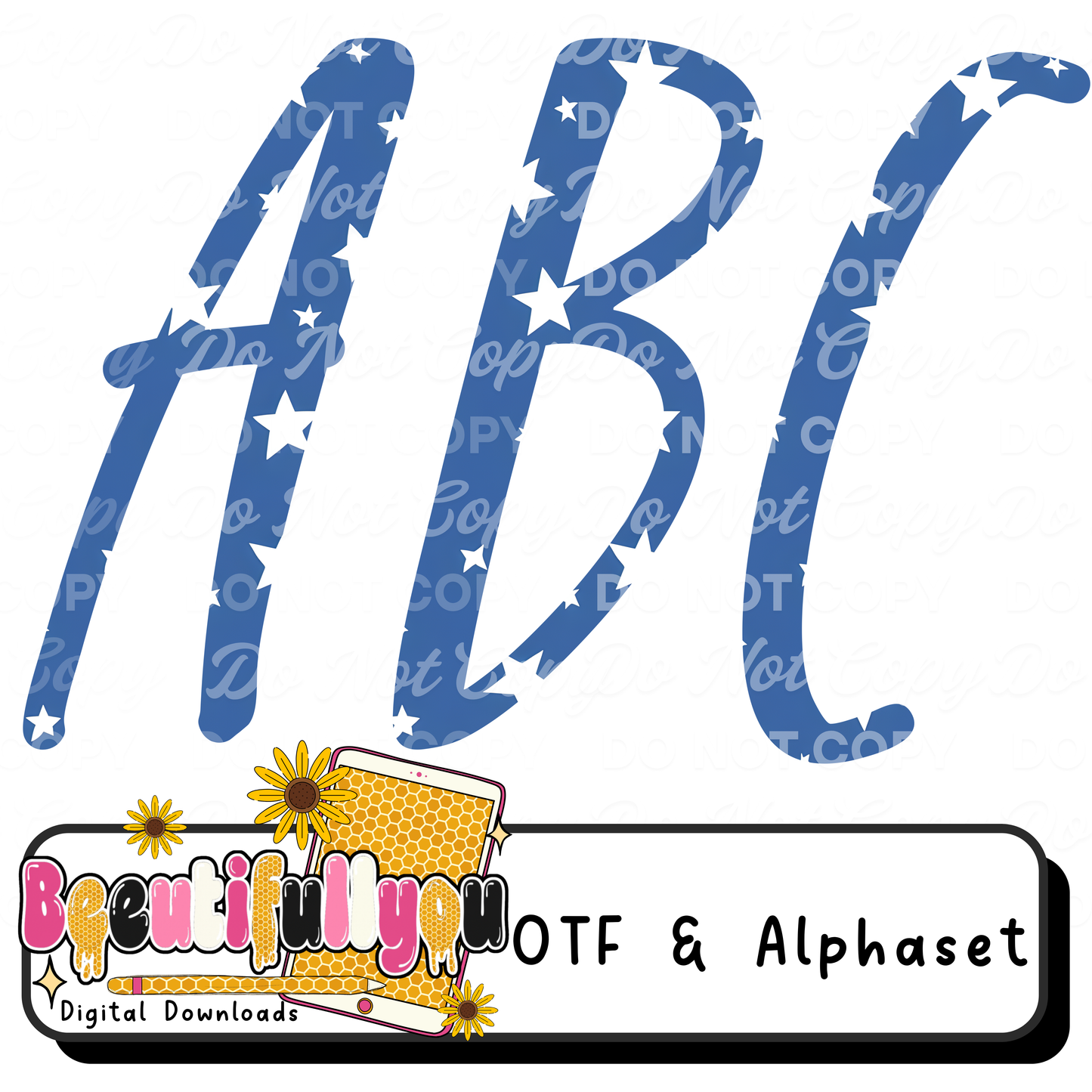 Patriotic Font Bundle OTF + PNG | 4 USA Alphabet Fonts | Red White Blue Letter Set | 4th of July Design Fonts for Shirts & Crafts