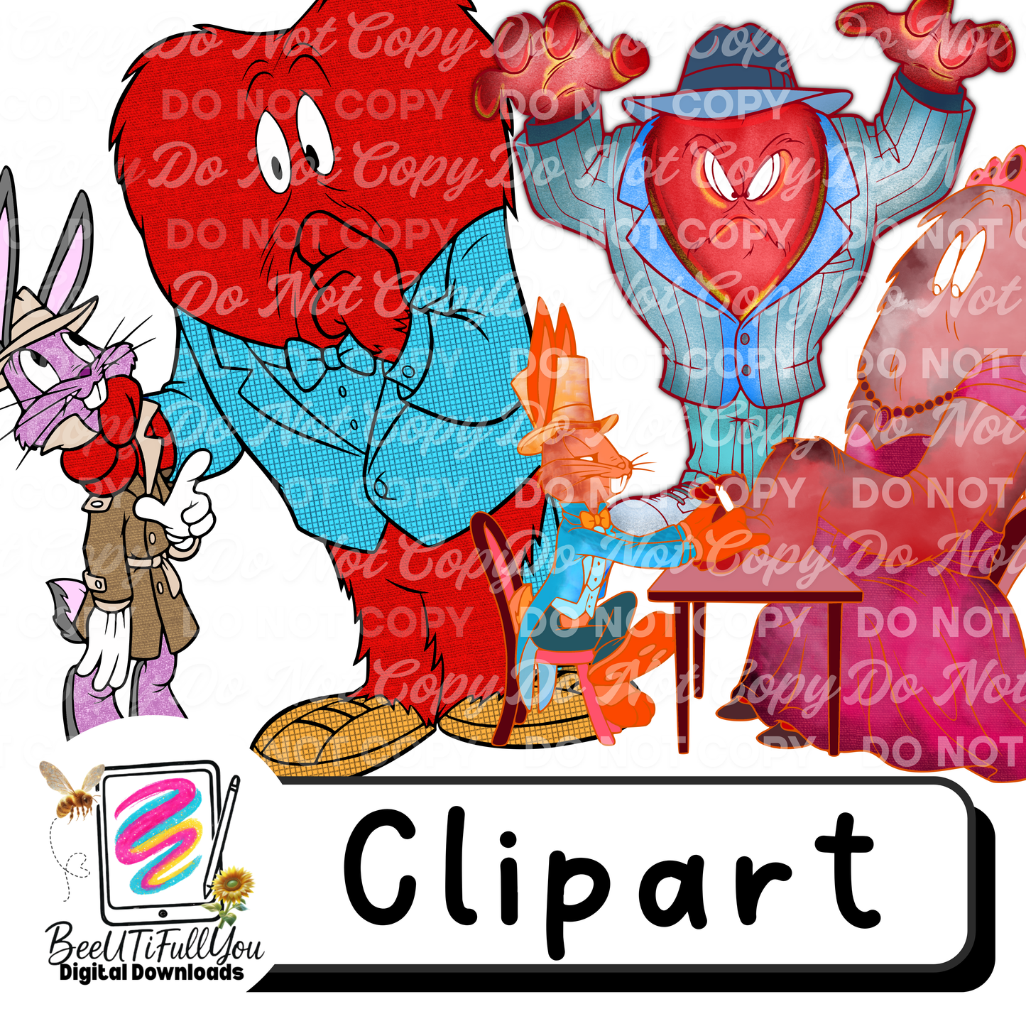 3 PC Gossamer Character Clipart Bundle