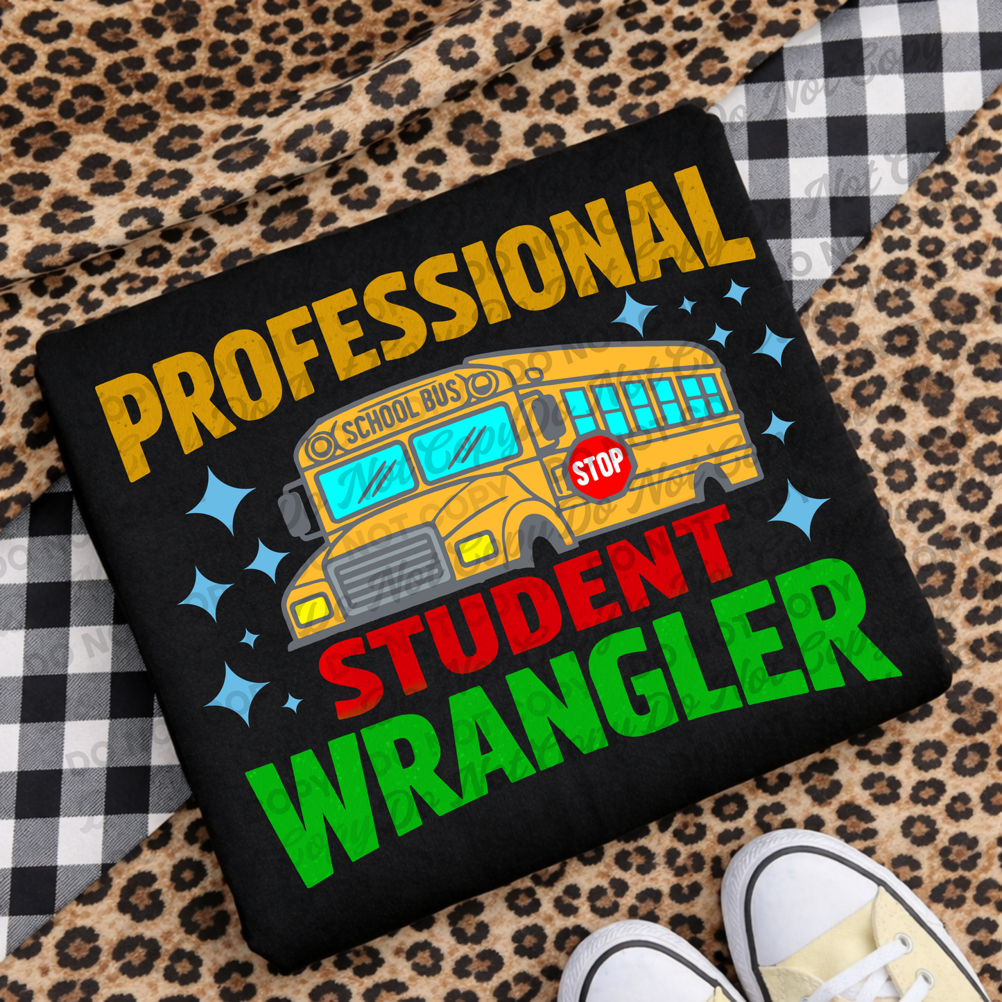 Professional Student Wrangler PNG – Funny Bus Driver Design Download