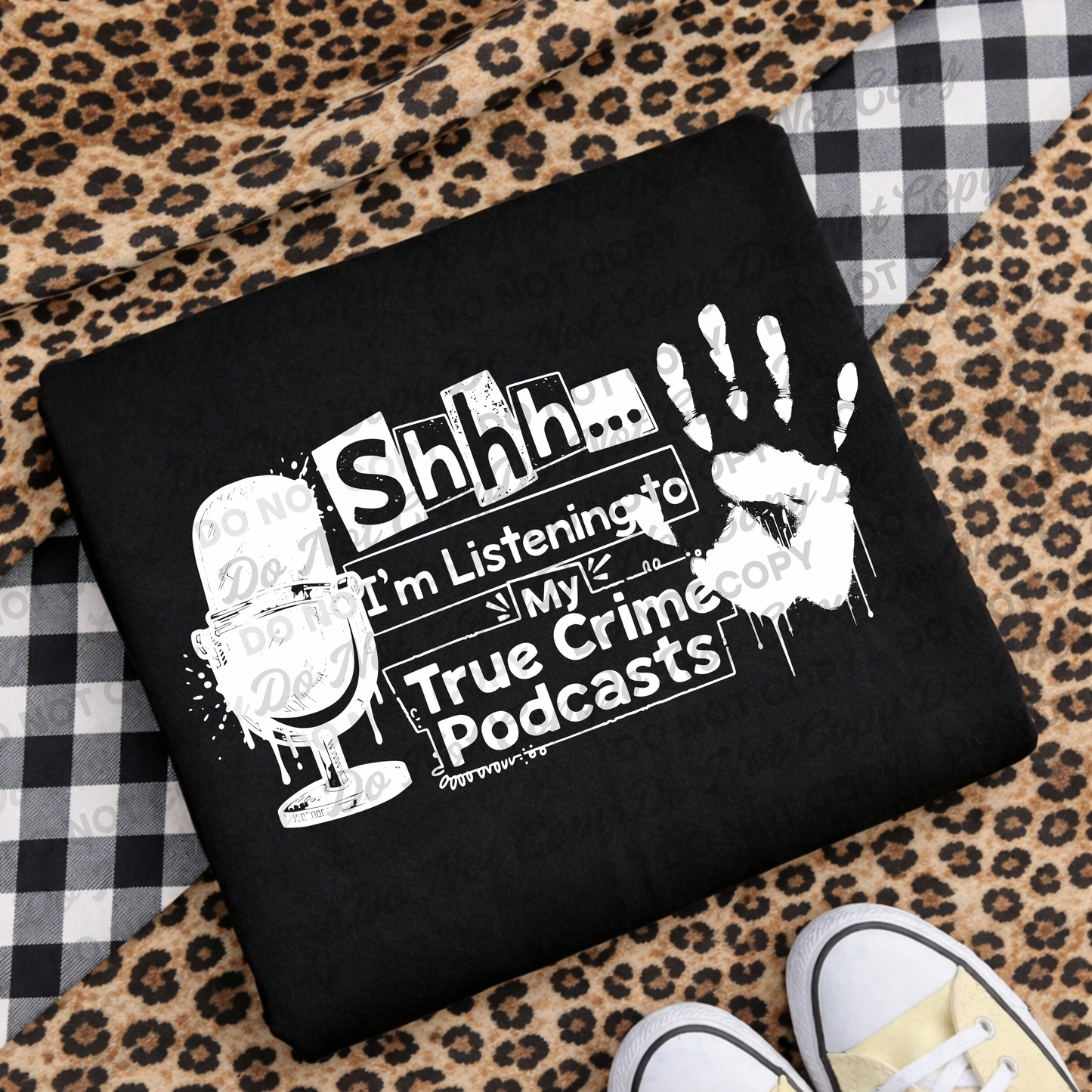 Shhh… I’m Listening to My True Crime Podcasts | Finished Spooky Graphic Design