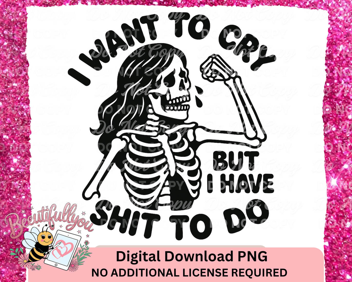 Tough Skeleton Girl Bundle – 2 PNG Digital Designs