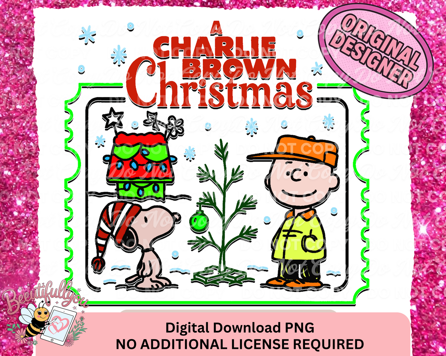 A Charlie Christmas Digital Download PNG – Vintage Movie Ticket Clipart for Holiday Crafts & Shirts