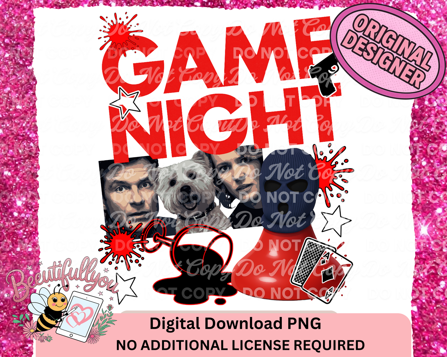 Game Night Movie PNG | Funny Crime Comedy Design