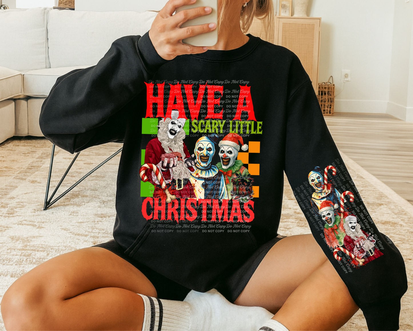 Have a Scary Little Christmas PNG | Digital Download | Creepy Christmas Shirt Design with Sleeve