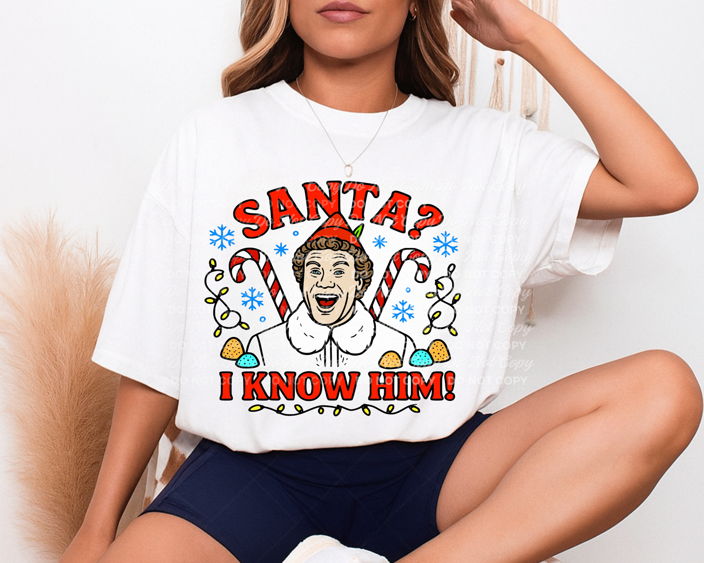 Santa I Know Him! | Funny Christmas Elf PNG | Digital Download