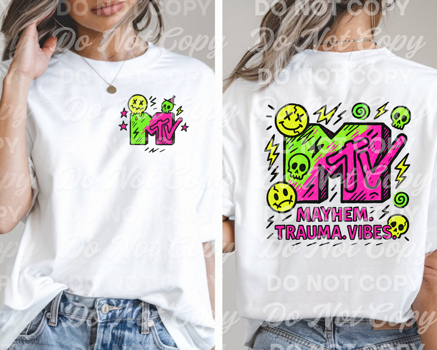 Meds Therapy Venti + Mayhem Trauma Vibes PNG Bundle | Mental Health Snarky Design | Digital Download