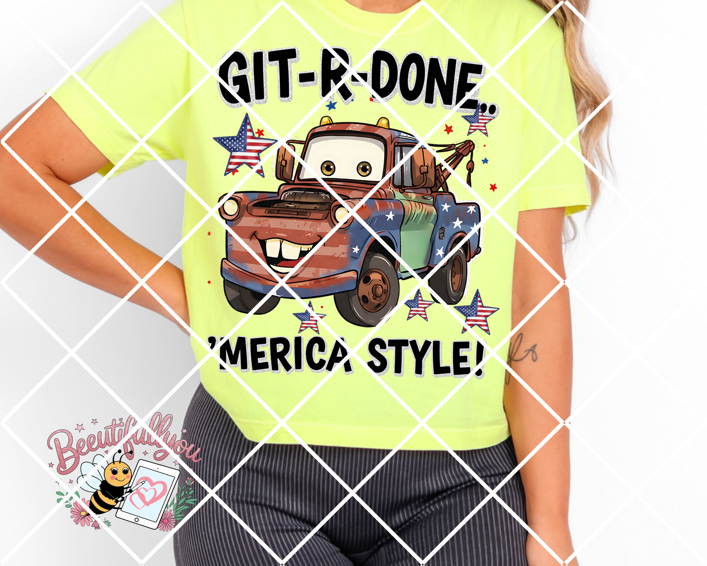 Git-R-Done ’Merica Style | Patriotic Tow Truck Digital PNG