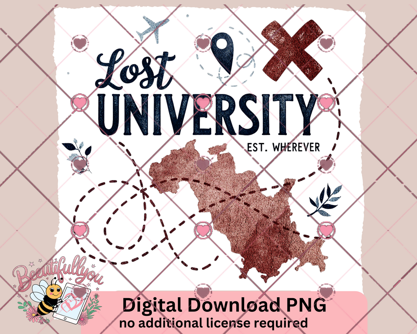 Lost University PNG - Funny University-Inspired Digital Download | Travel Wanderer Sublimation