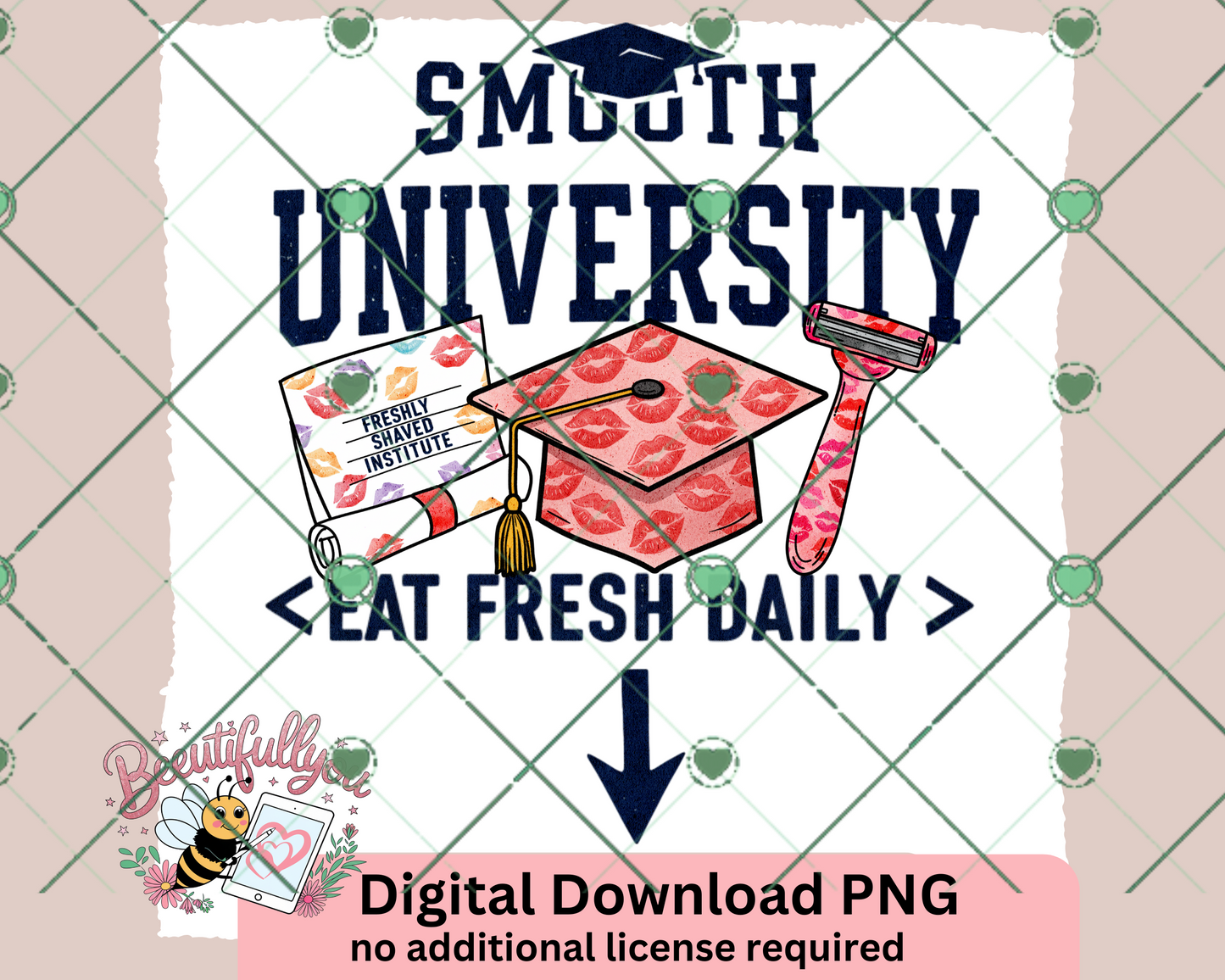 Smooth University PNG | Funny Graduation Digital Download for Sublimation & Crafts