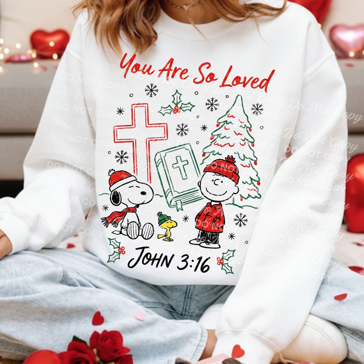 You Are So Loved – John 3:16 Faith Christmas PNG download
