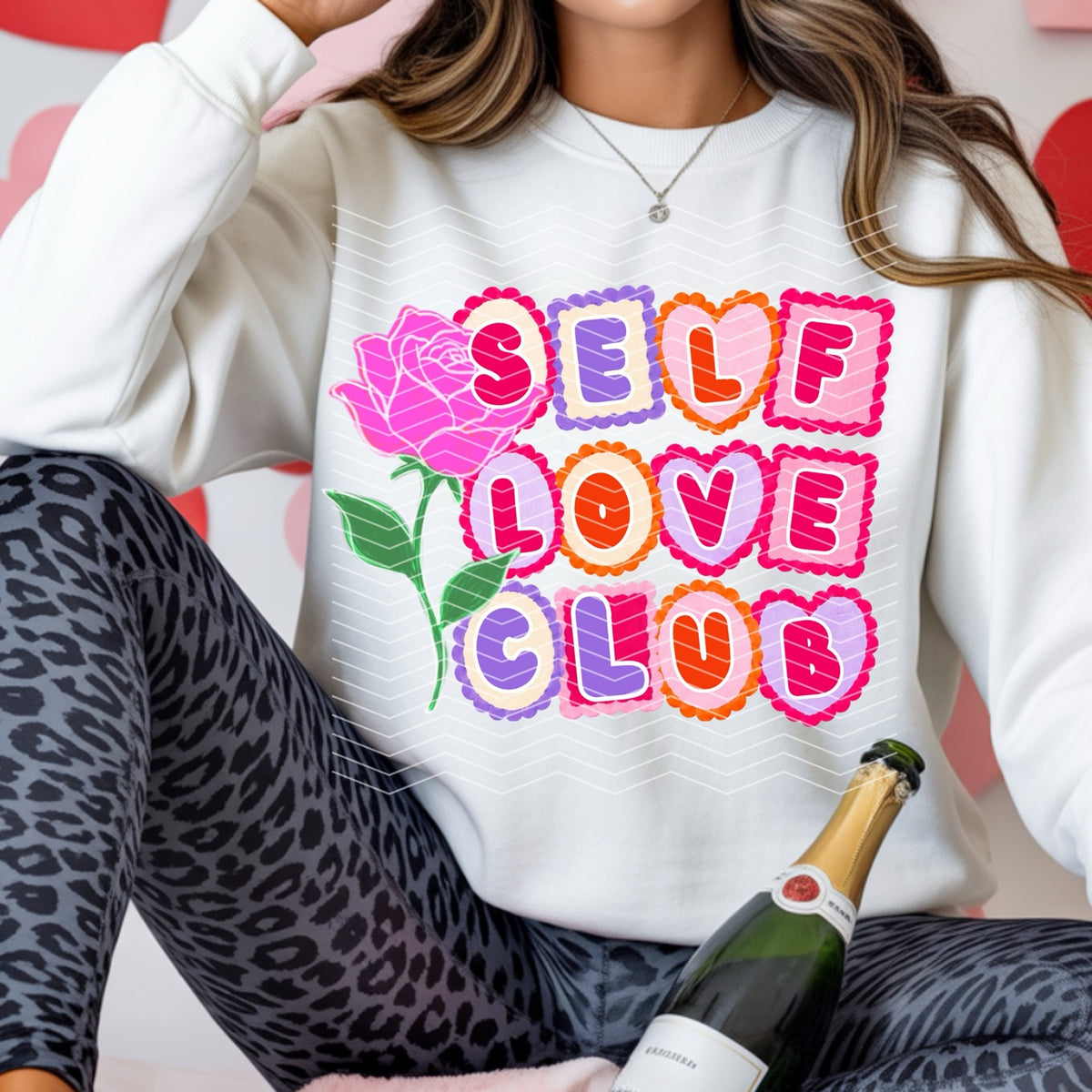 Self Love Club Valentine's Bundle | PNG Designs, Seamless Pattern & Tumbler Wrap