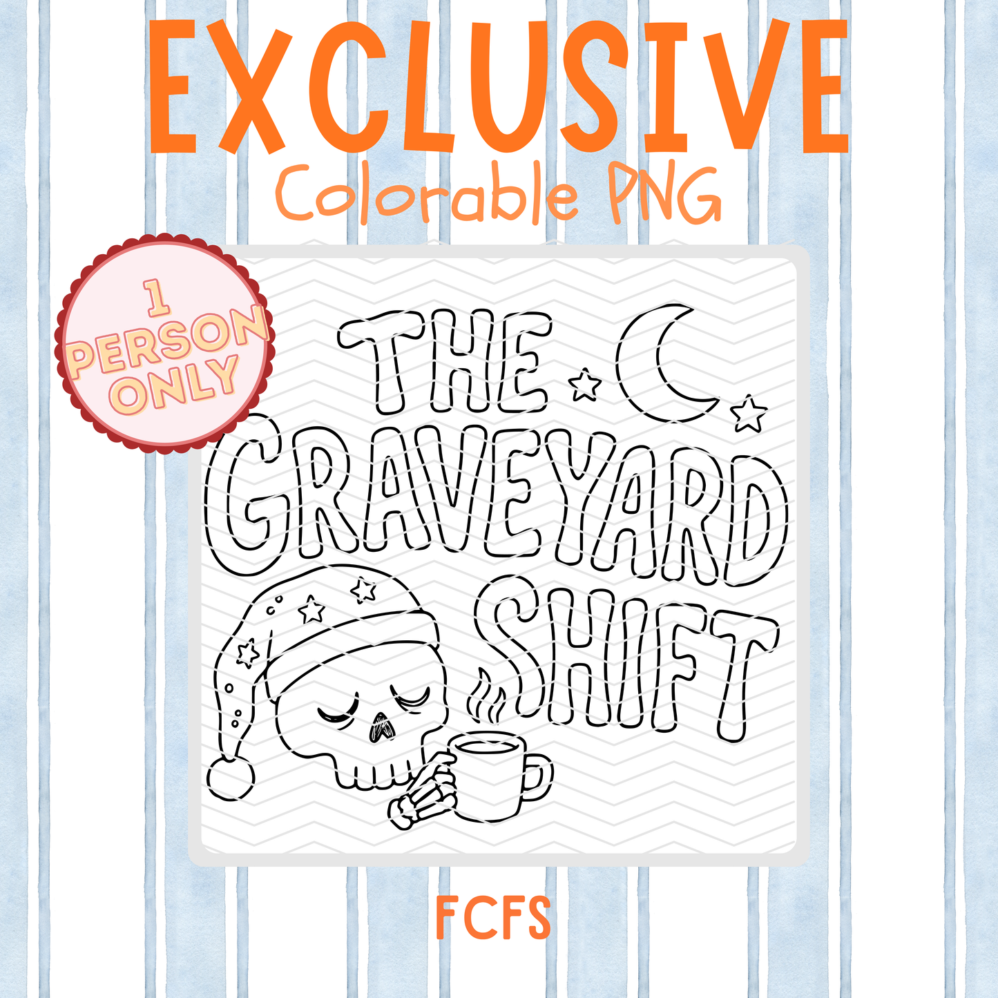 Exclusive The Graveyard Shift Colorable PNG