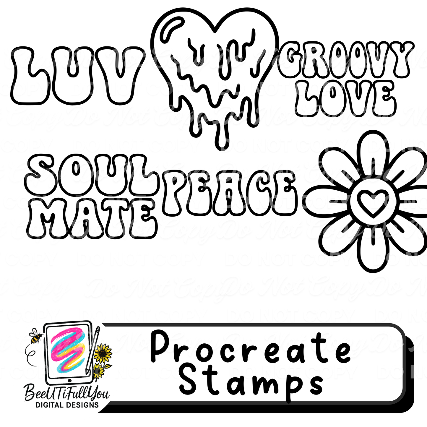 Valentine Procreate Stamp Bundle | Decorative Overlay Stamps for Procreate | Love & Heart Elements