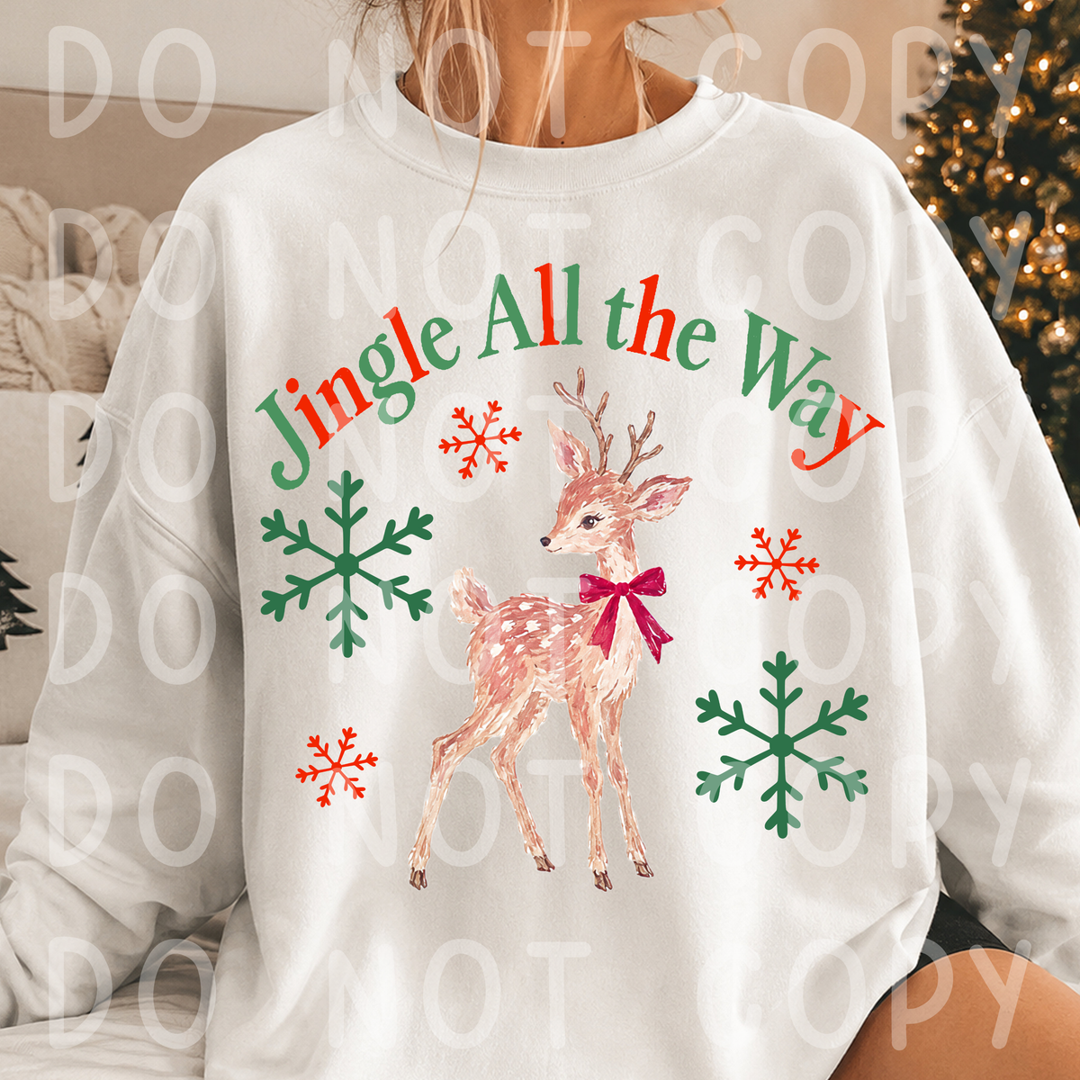 Jingle All the Way Christmas PNG Design Download