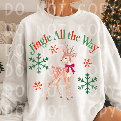 Jingle All the Way Christmas PNG Design Download