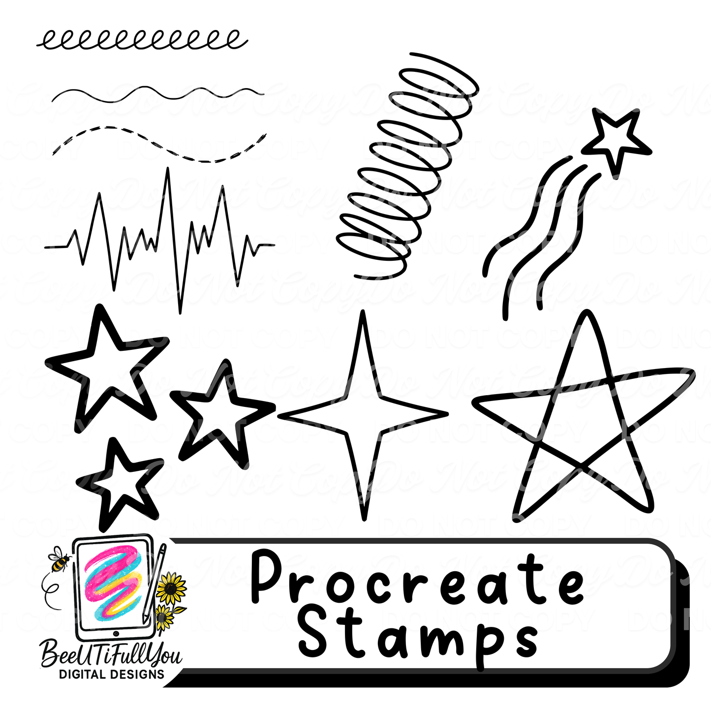 Valentine Procreate Stamp Bundle | Decorative Overlay Stamps for Procreate | Love & Heart Elements