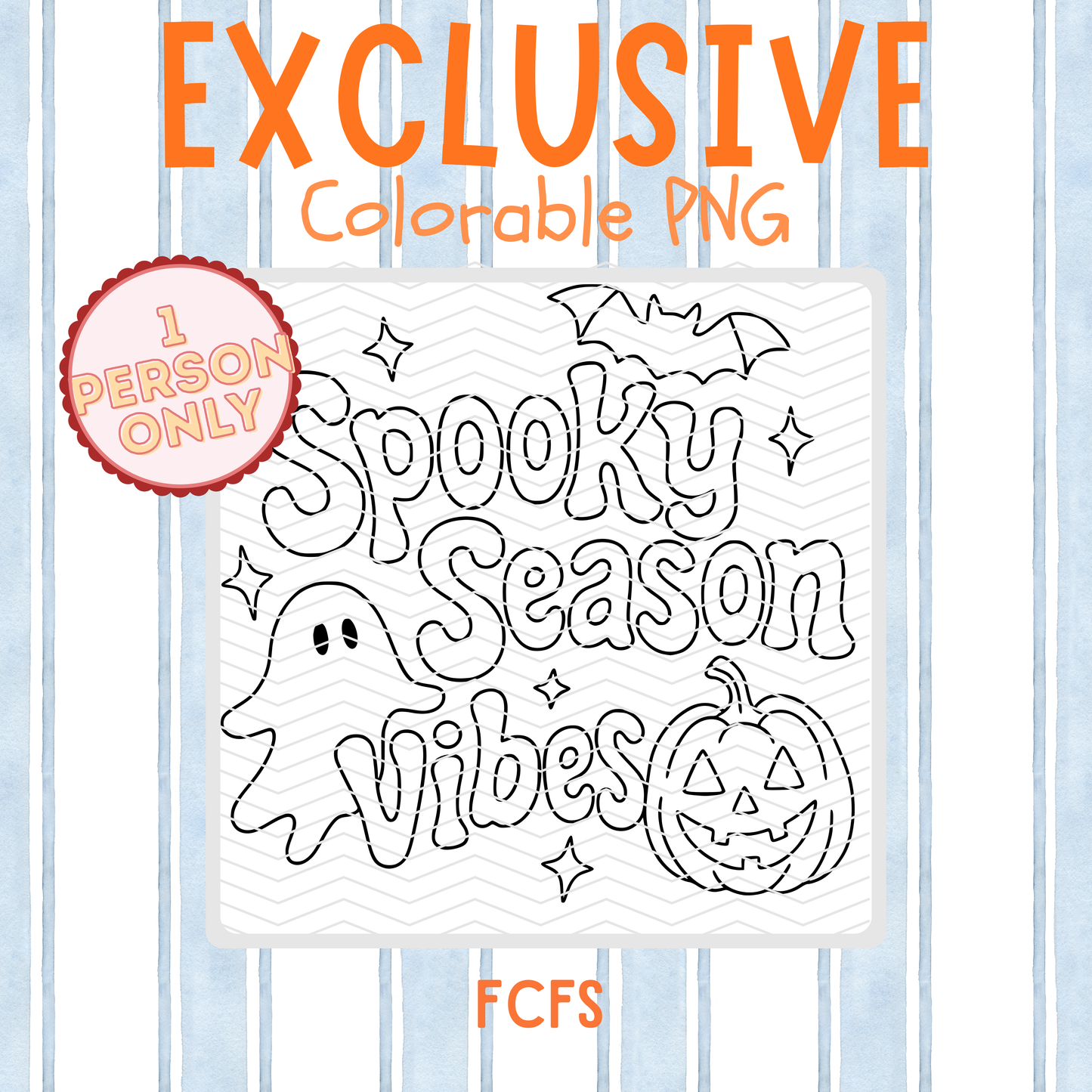 Exclusive Spooky Season Vibes Colorable PNG