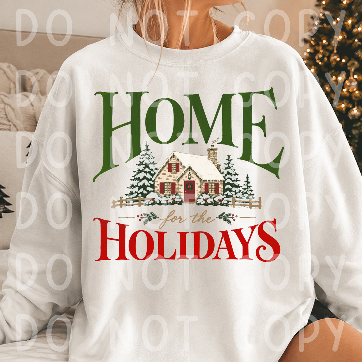 Home for the Holidays Christmas PNG Design Download