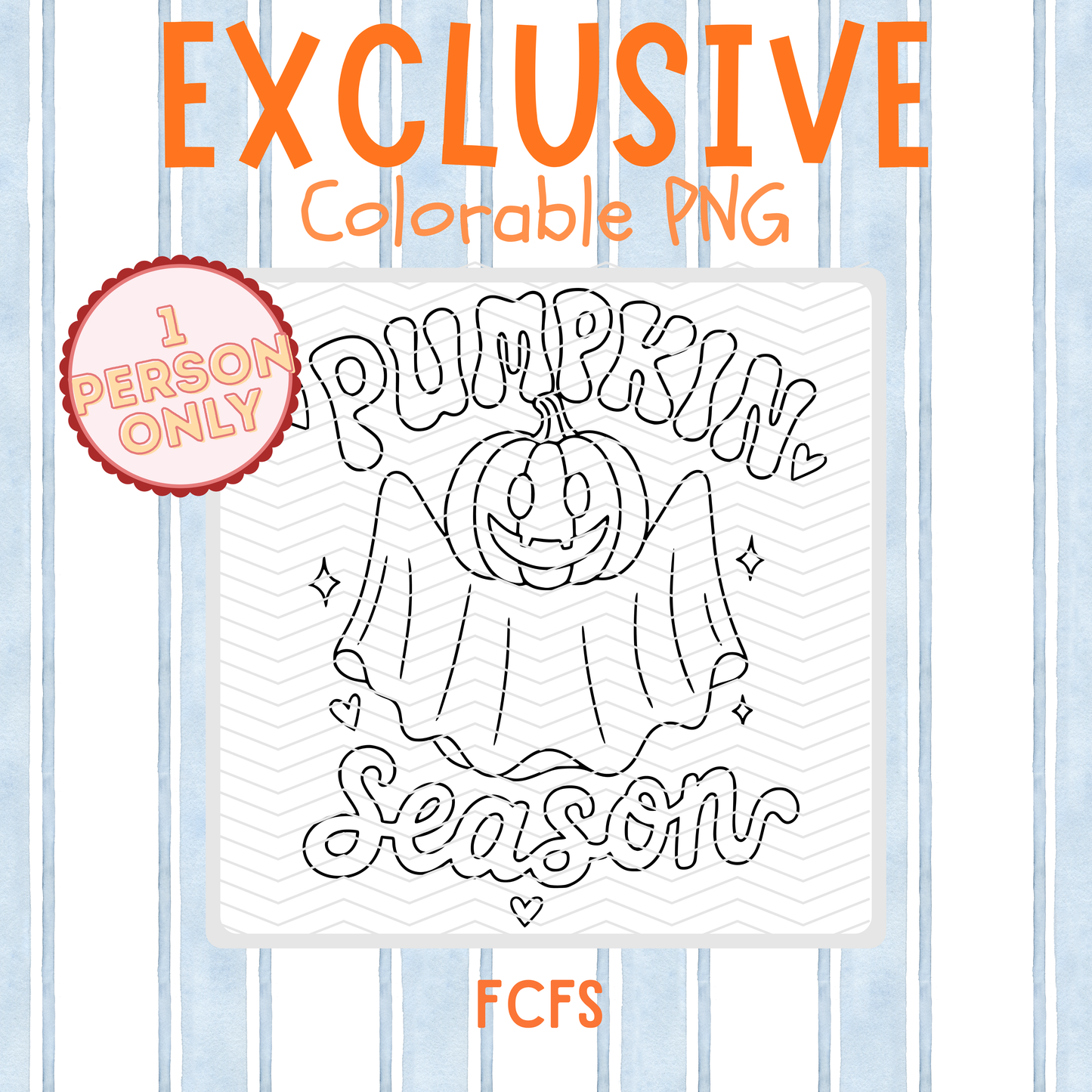 Exclusive Pumpkin Season Colorable PNG