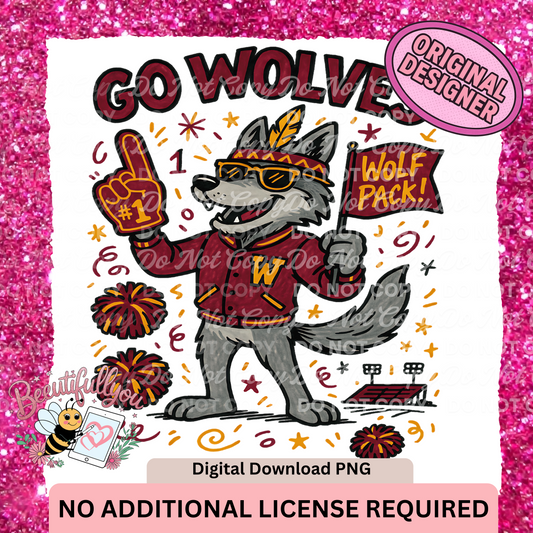 Go Wolves PNG