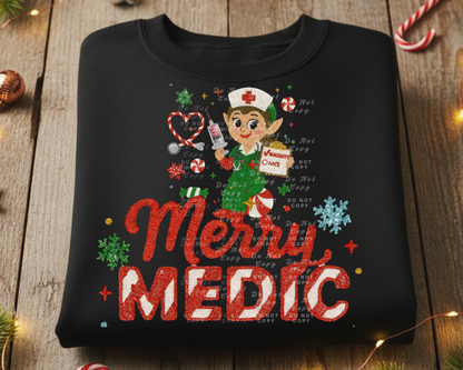 Christmas Nurse Elf PNG Bundle | 6 Holiday Nurse Designs