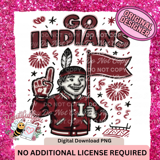 Go Indians PNG