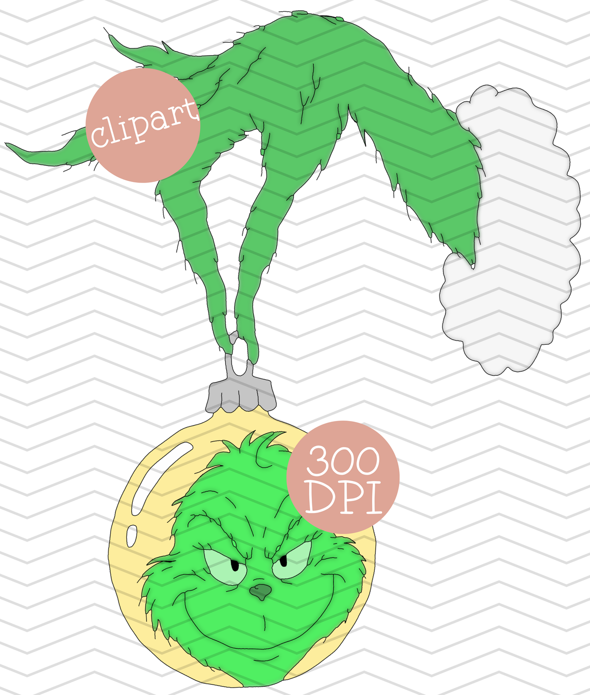 Grouch Christmas Clipart Bundle, 16PC