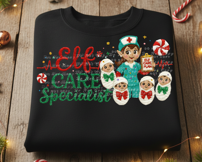 Christmas Nurse Elf PNG Bundle | 6 Holiday Nurse Designs