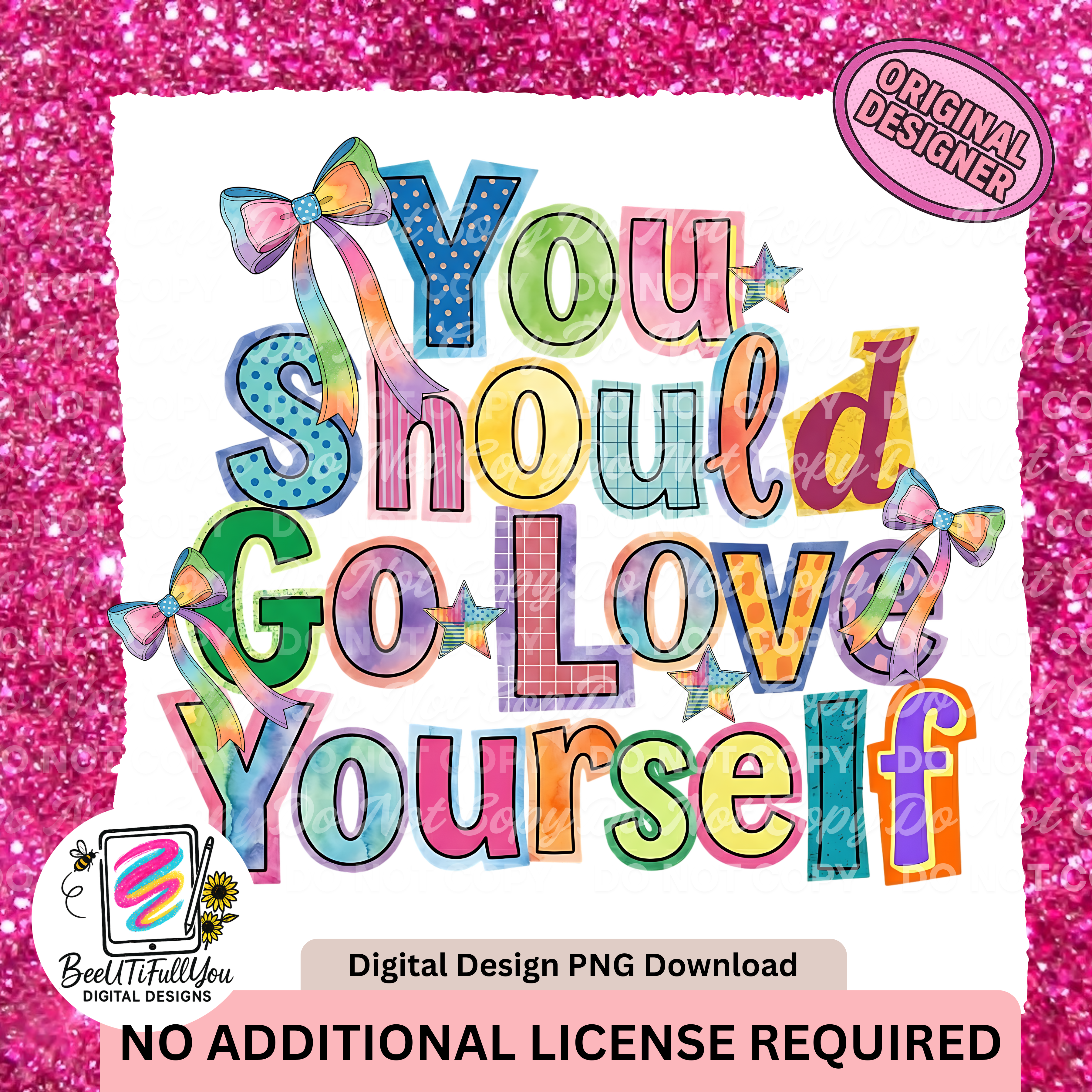 You Should Go Love Yourself PNG Bundle | 2 Finished Digital Designs ...