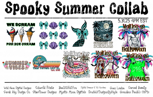 Spooky Summer Collab Bundle | 70+ Digital Designs | Limited Drop 5.31.25