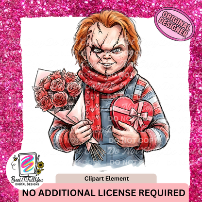 Horror Valentine Day Clipart Pack Download