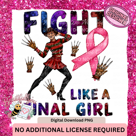 Final Girl Breast Cancer Awareness PNG Bundle | 4 Digital Download Designs | Horror Villain Parody Pink Ribbon Shirt Graphics