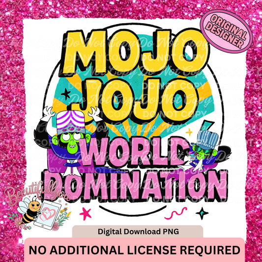 Mojo Jojo World Domination PNG | Matching Sleeve Design Included | Digital Download