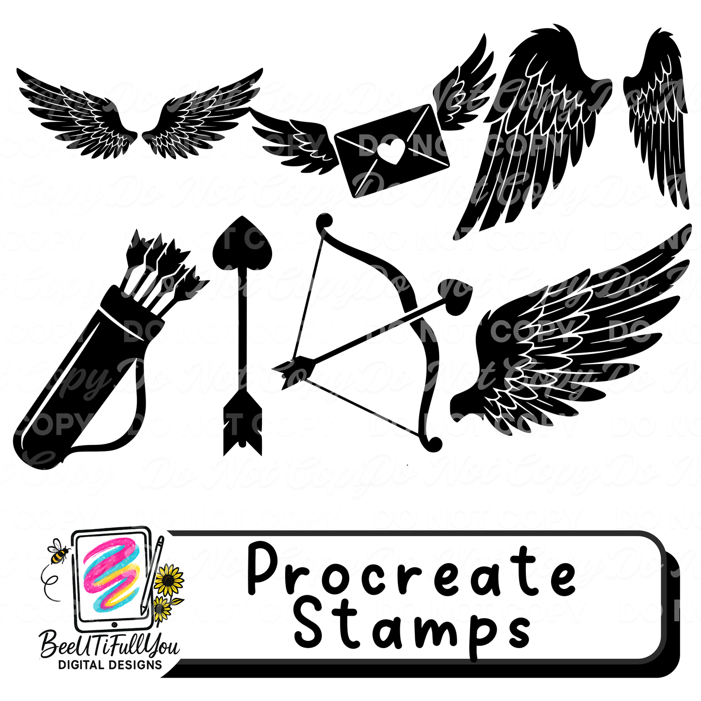 Valentine Procreate Stamp Bundle | Decorative Overlay Stamps for Procreate | Love & Heart Elements