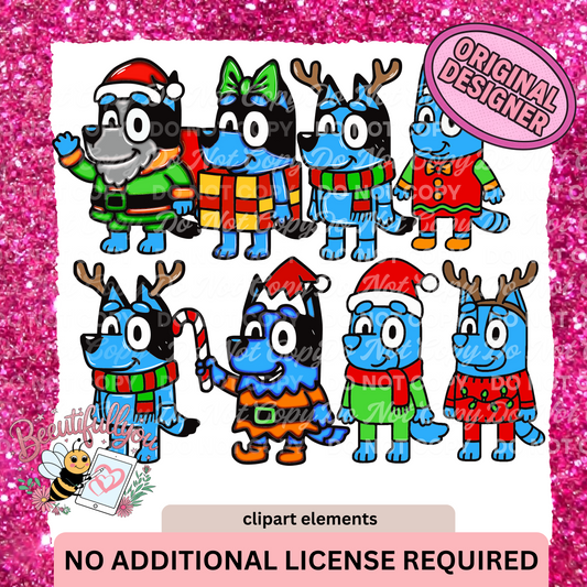 Christmas 8pc Clipart Bundle | Digital Download PNG