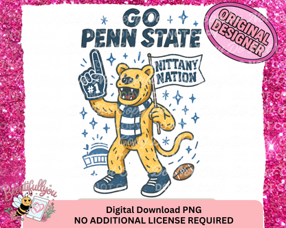 Go Penn State Nittany Nation | Penn State Mascot PNG Design | No Additional License Required
