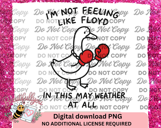 Im not feeling like Floyd in this may weather at all, PNG