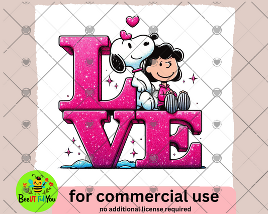 Smoop and Woodstock Love - Commercial Use PNG