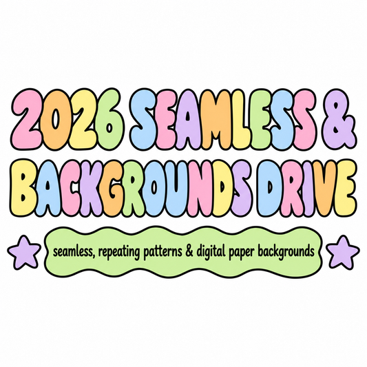 2026 Seamless Patterns & Backgrounds Drive | Yearly Digital Papers | Repeating Patterns |  Commercial Use
