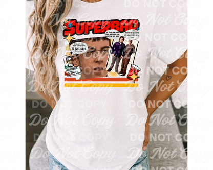 Superbad McLovin PNG – Funny Movie Collage Digital Download, Retro Comedy Quote Design for Sublimation