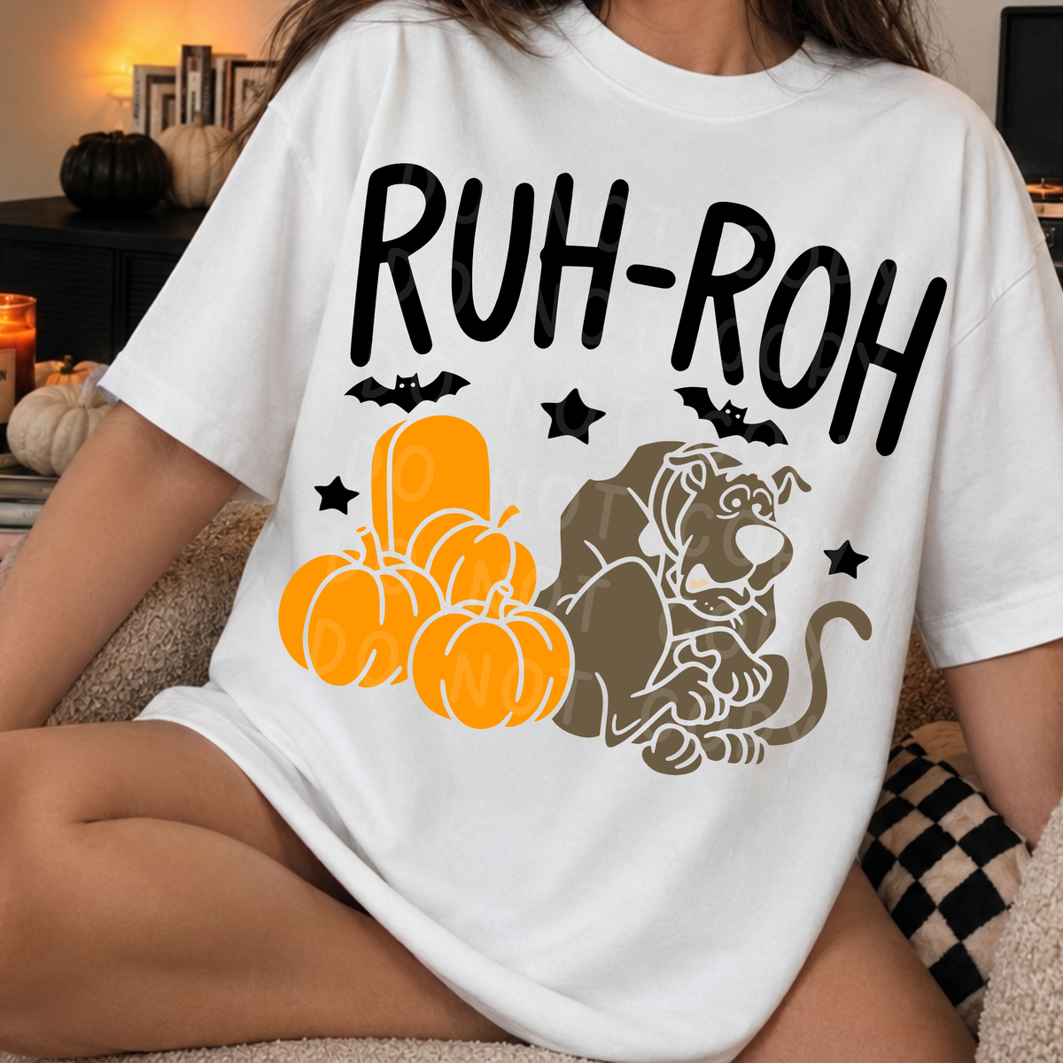 Ruh-Roh Spooky Dog Halloween PNG Design