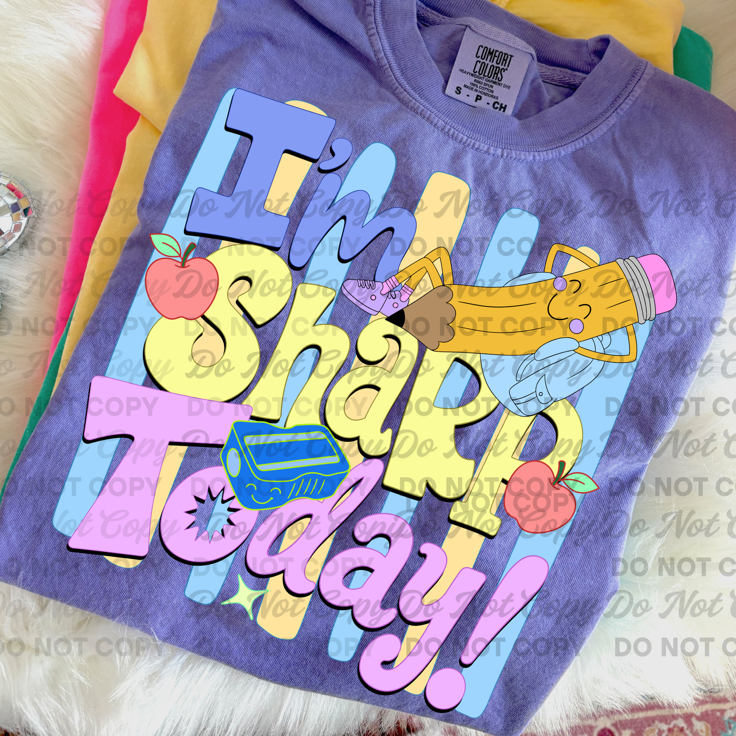 I'm Sharp Today PNG Bundle | Pencil Back to School Design | Matching Seamless Pattern Included | Teacher and student Shirt Design | Digital Download