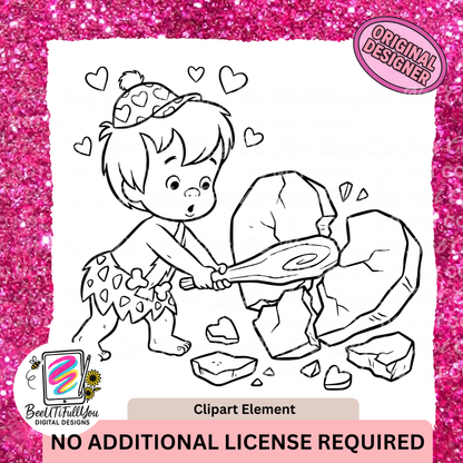 Valentine Clipart Set • Pebbles & Bamm Heart Break Digital Download